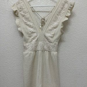 Zara Women Boho open back Romper Size S